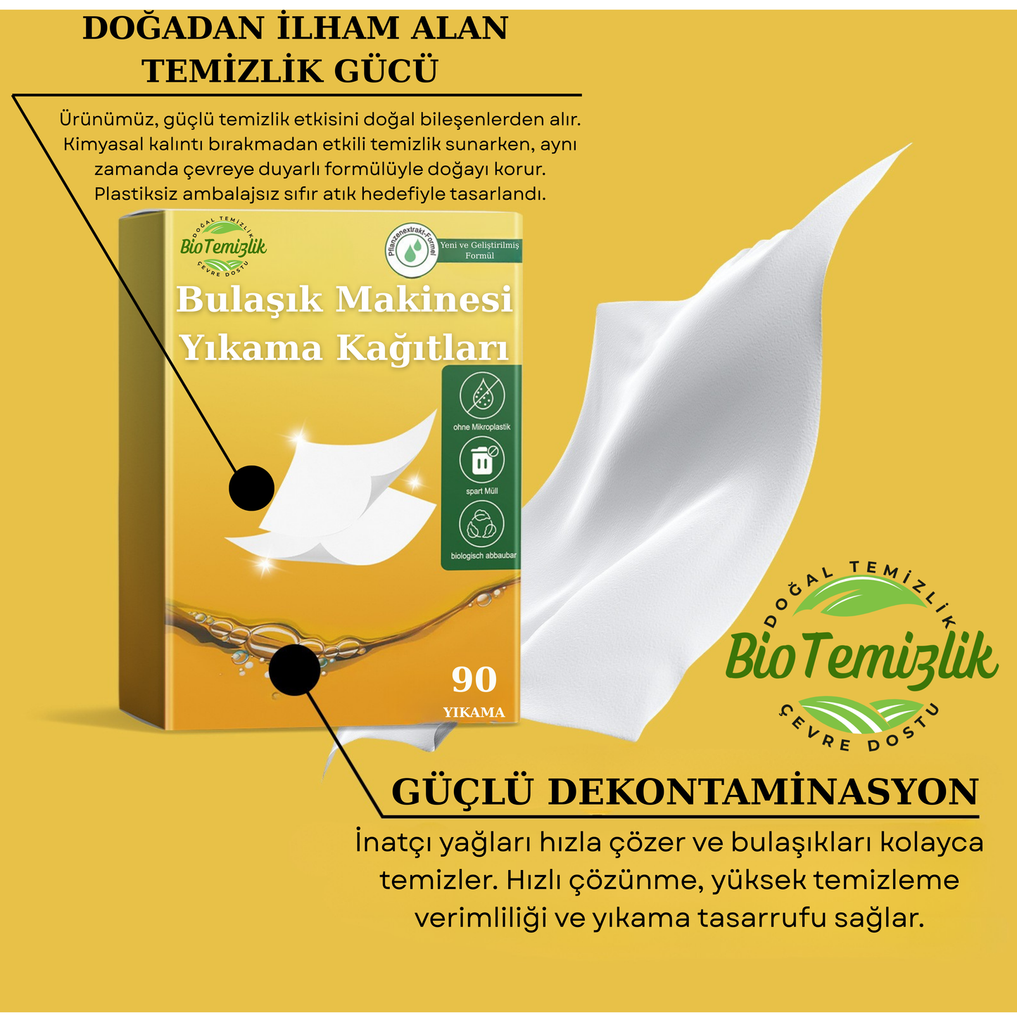 Doğal Bulaşık Yıkama Kağıtları